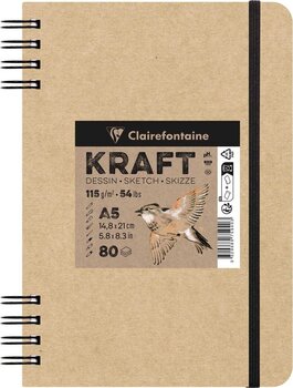 Skizzenbuch Clairefontaine 975940C Skizzenbuch 80 A5 115 g - 1