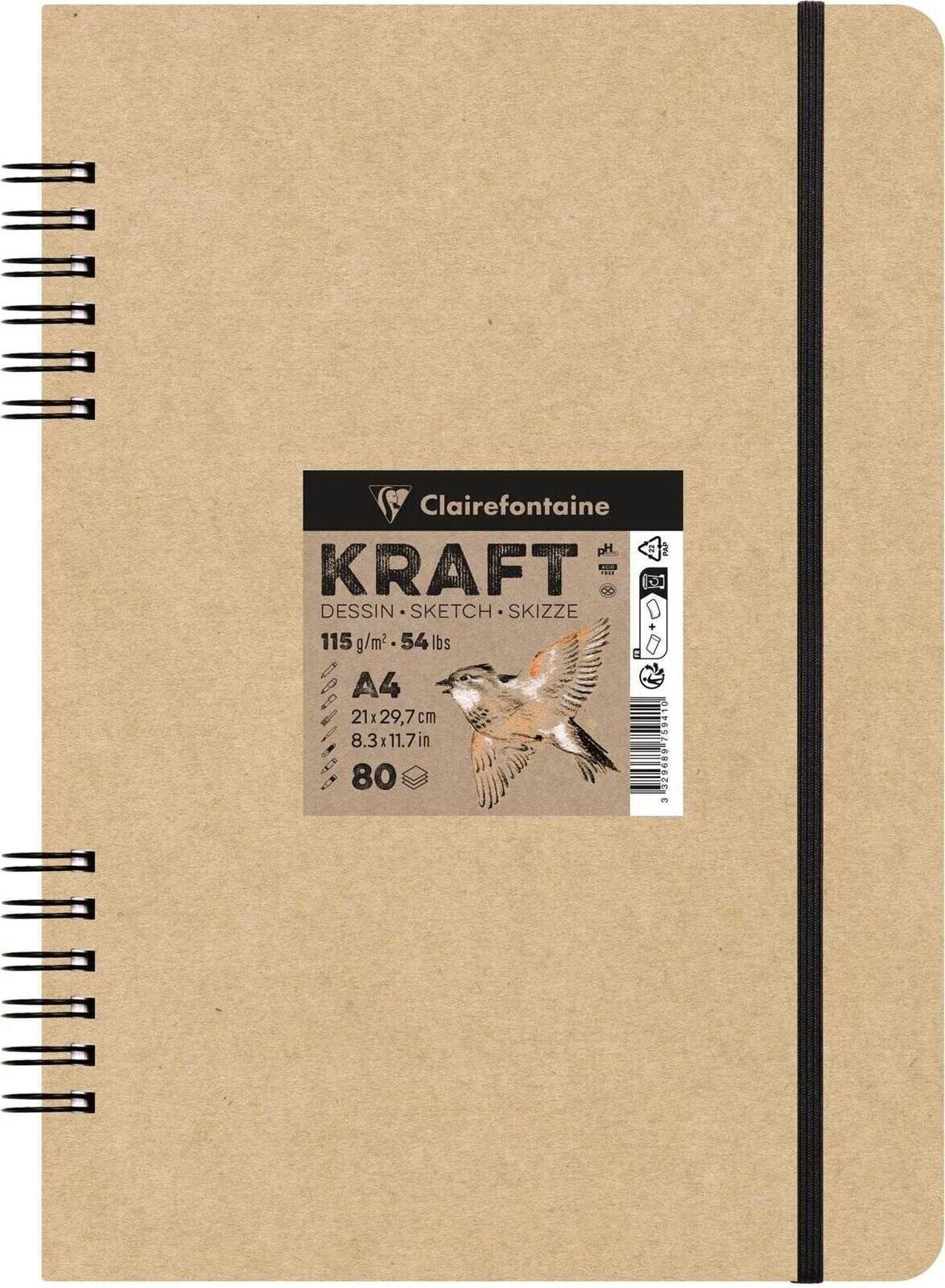 Clairefontaine 975941C Skicár A4 115 g