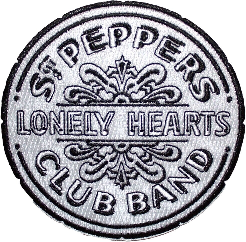 Aufnäher / Abzeichen The Beatles Sgt Pepper Drum B&W Aufbügler