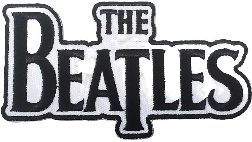 Toppa / Distintivo The Beatles Drop T Logo Die-Cut Black On White Toppa termoadesiva