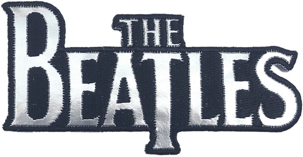 Нашивка / Значок The Beatles Silver Drop T Logo Die-Cut Iron-On Patch