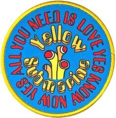 Aufnäher / Abzeichen The Beatles Yellow Submarine AYNIL Circle Aufnäher zum Aufnähen