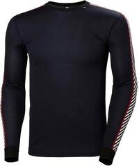 Base Layer Helly Hansen Men's HH LIFA Stripe Long-Sleeve Crew Navy