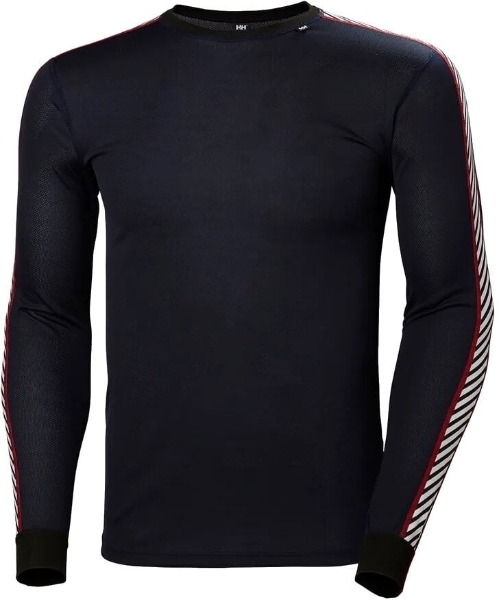 Base Layer Helly Hansen Men's HH LIFA Stripe Long-Sleeve Crew Navy M Base Layer