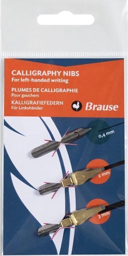 Kaligrafska pomoć Brause 16506B Kaligrafsko pero 0,4 mm-2 mm-3 mm Calligraphy Left Handed 3 kom