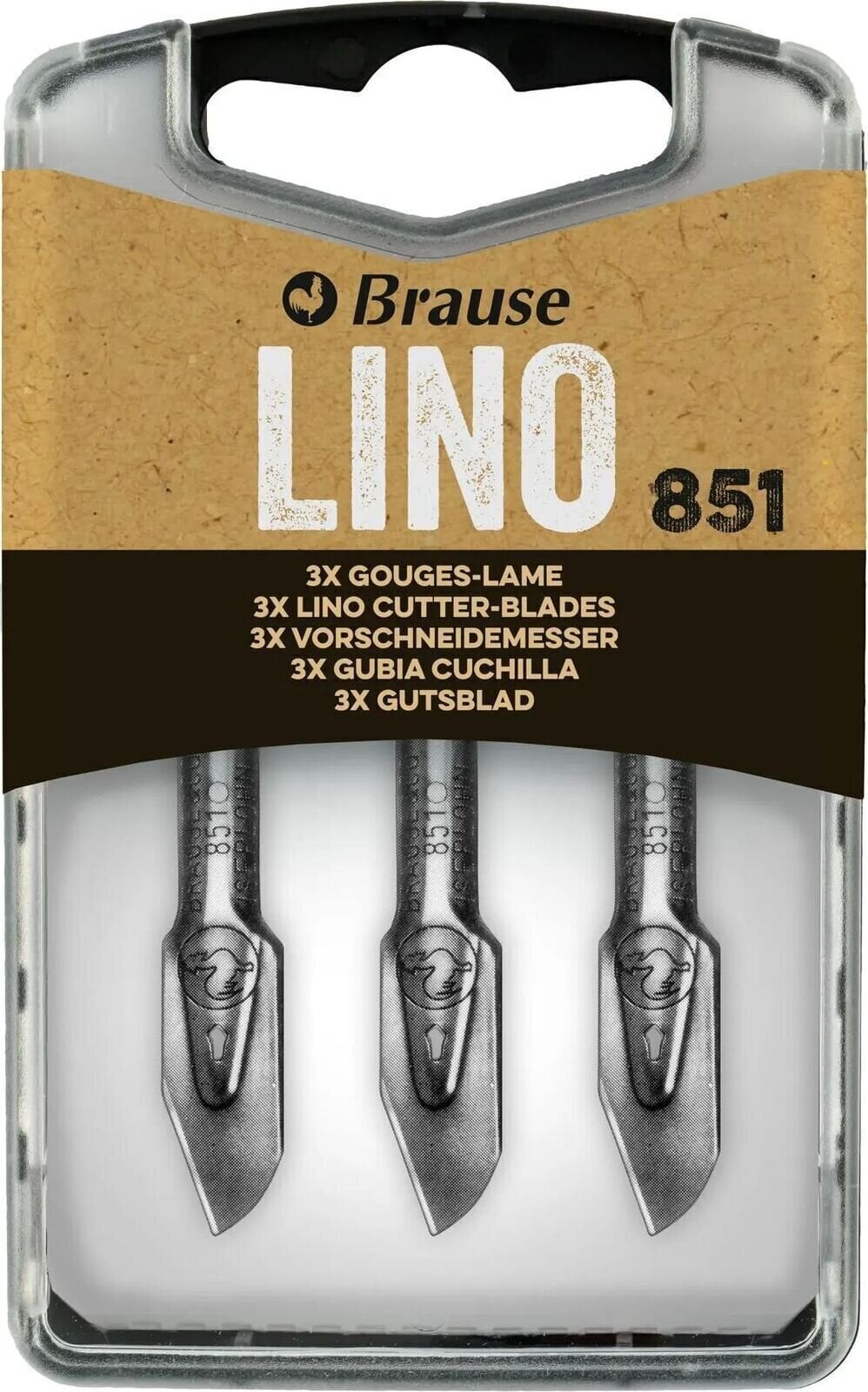 Udskæringsværktøj til linoleumssnit Brause 300851B Sæt med spader til lino 10 Stk.