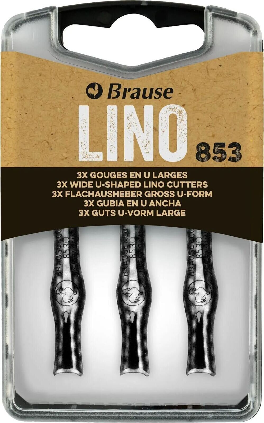Резбарски инструменти за линогравюра Brause 300853B Комплект пики за лино 3 бр.