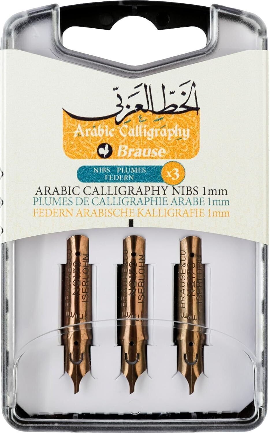 Ajutor caligrafic Brause 317010B Penita caligrafica 1 mm 3 buc.