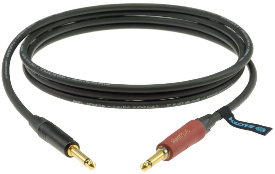 Cable de instrumento Klotz TI-0300PSP Titanium Negro 3 m Recto - Recto