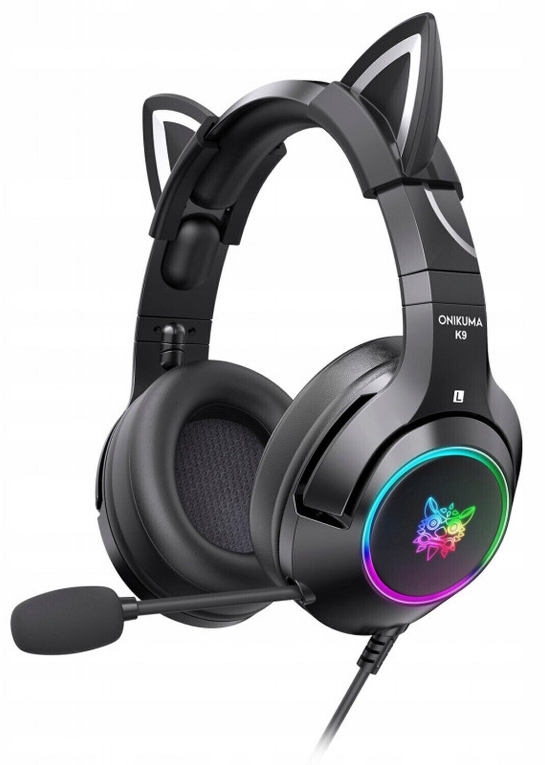 PC-Headset Onikuma K9 RGB Wired with Cat Ears Schwarz PC-Headset