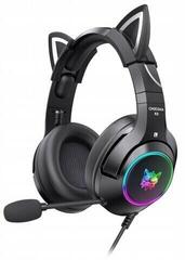 Auriculares para ordenador Onikuma K9 RGB Wired with Cat Ears Negro Auriculares para ordenador