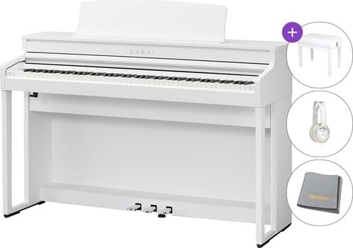 Piano Digitale Kawai CA401W SET Premium Satin White Piano Digitale - 1