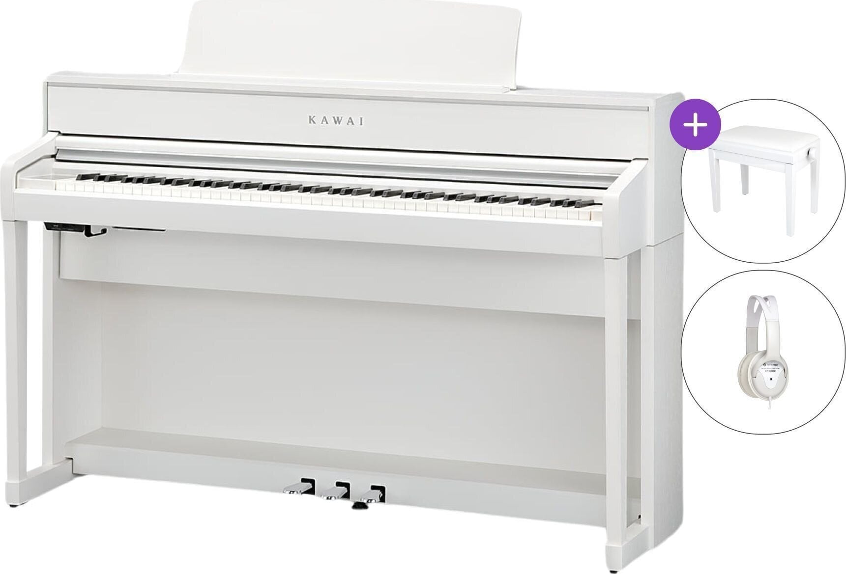 Ψηφιακό Πιάνο Kawai CA701W SET Ψηφιακό Πιάνο Premium Satin White