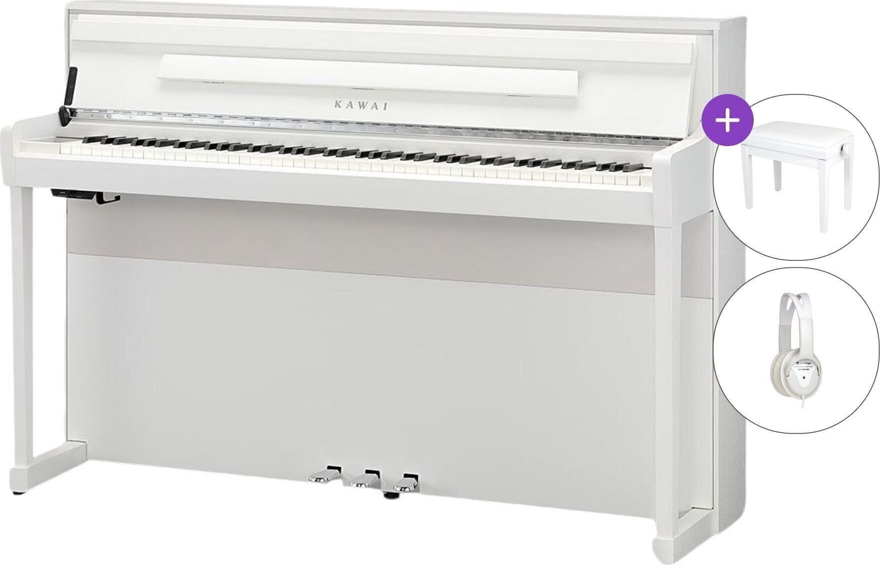 Ψηφιακό Πιάνο Kawai CA901W SET Ψηφιακό Πιάνο Premium Satin White