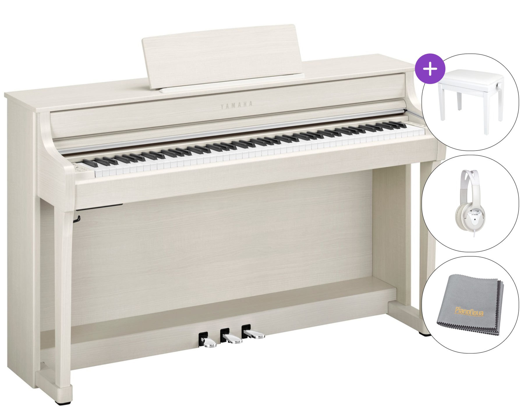 Pianino cyfrowe Yamaha CLP-835 WB SET Pianino cyfrowe White Birch