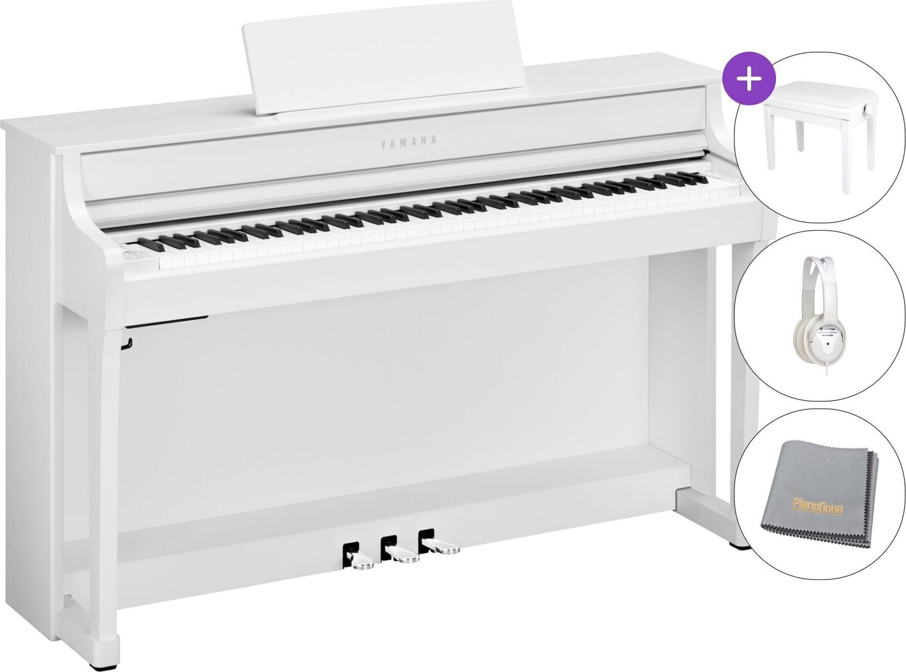 Pianino cyfrowe Yamaha CLP-835 WH SET Pianino cyfrowe White