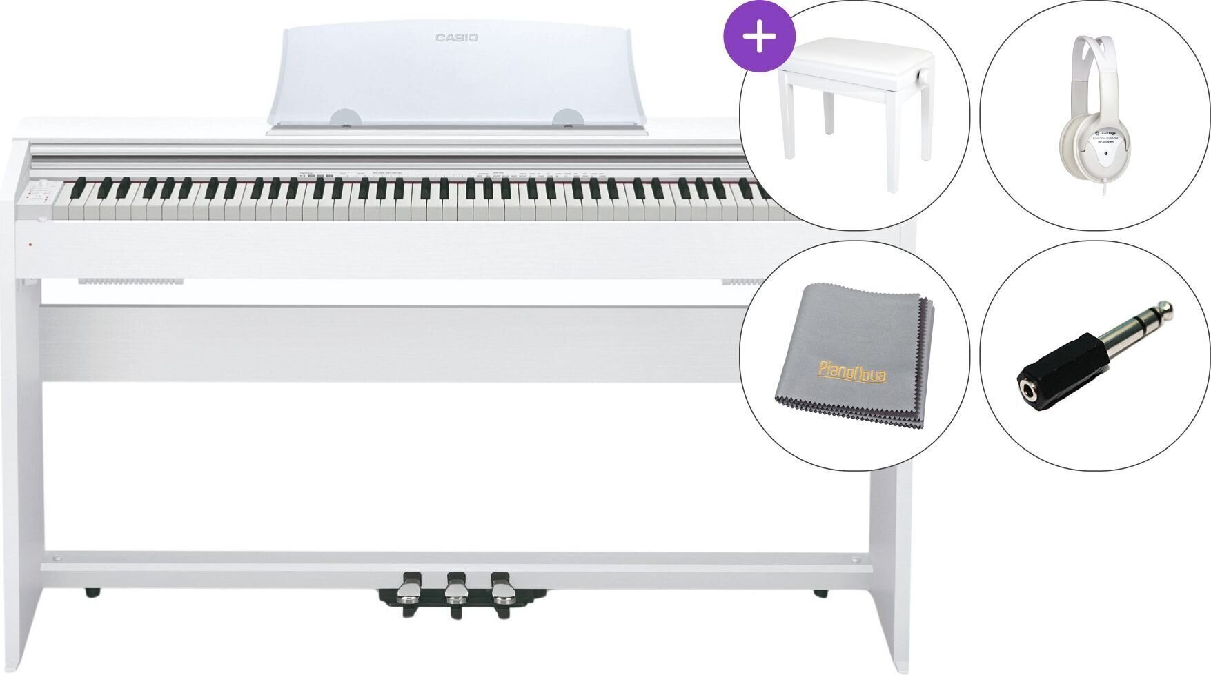 Digitalni klavir Casio PX770 SET White Wood Tone Digitalni klavir