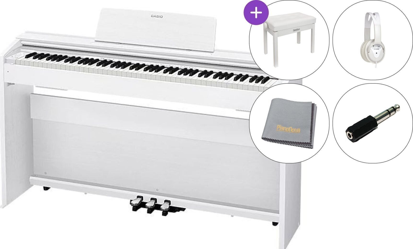 Digitalni pianino Casio PX 870 SET White Wood Tone Digitalni pianino