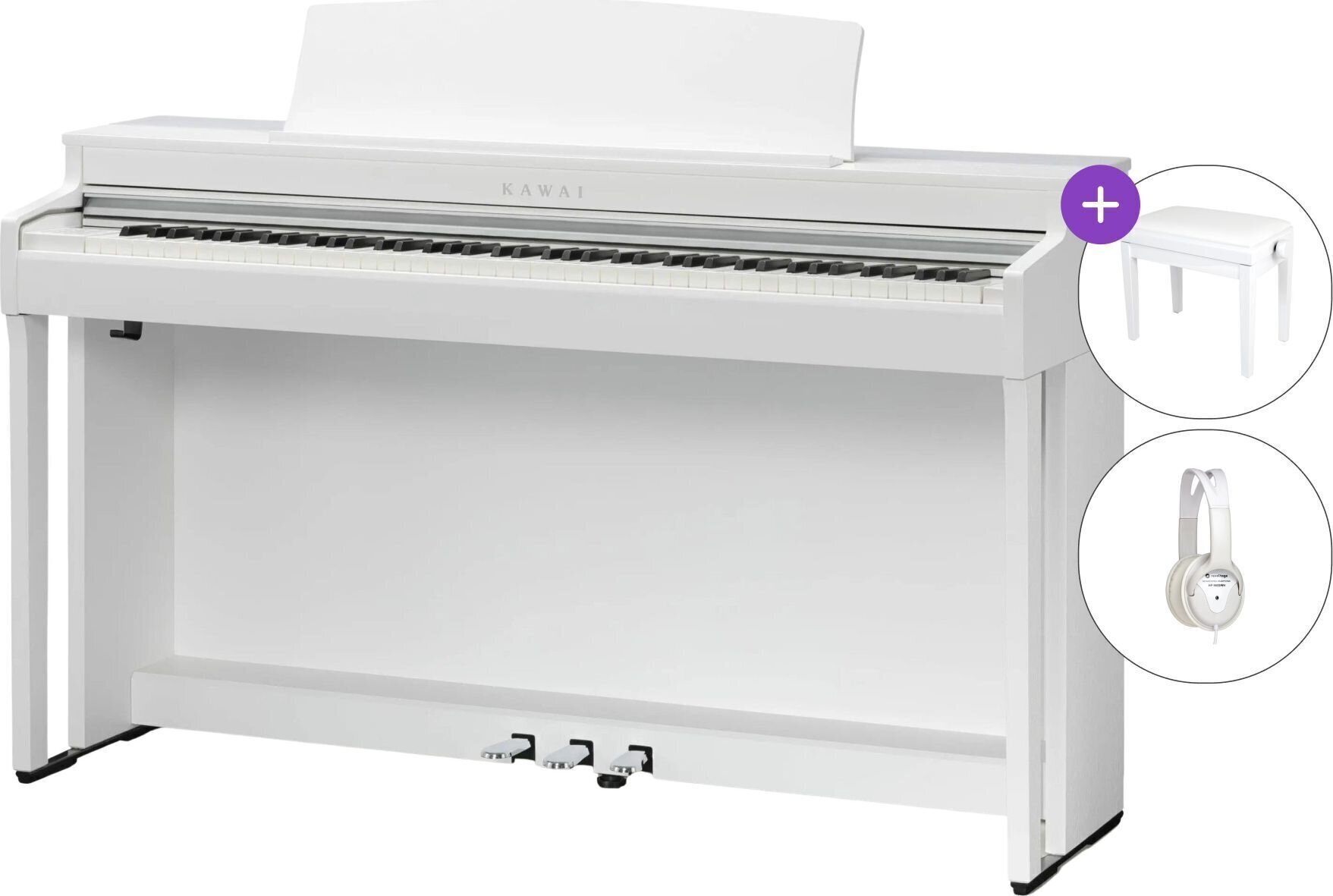 Дигитално пиано Kawai CN301 SET Дигитално пиано Premium Satin White