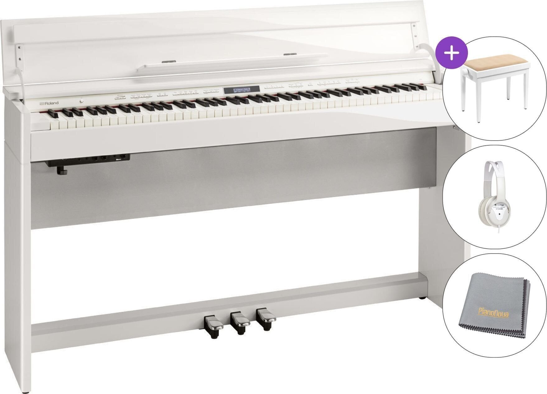 Piano numérique Roland DP603 SET Gloss White Piano numérique