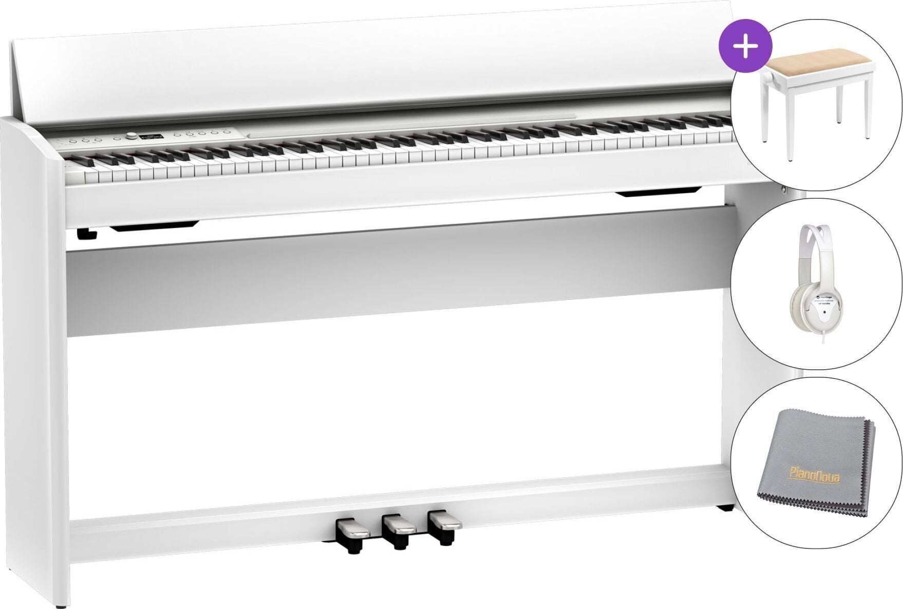 Piano digital Roland F701 SET White Piano digital