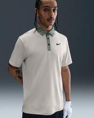 Tricou polo Nike Dri-Fit Tour Contrast Mens Light Orewood Brown/Clay Green/Black