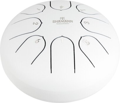 Tongue Drum Shamann 6" 8 Notes C5 Major White Tongue Drum - 1