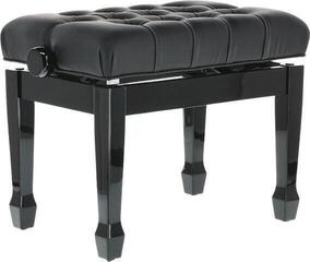 Дървена табуретка за пиано GEWA Piano Bench Deluxe XL Дървена табуретка за пиано Black High Polish