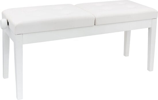 Taburete de piano dúo Pianonova HY-PJ022 Taburete de piano dúo White Matt - 1
