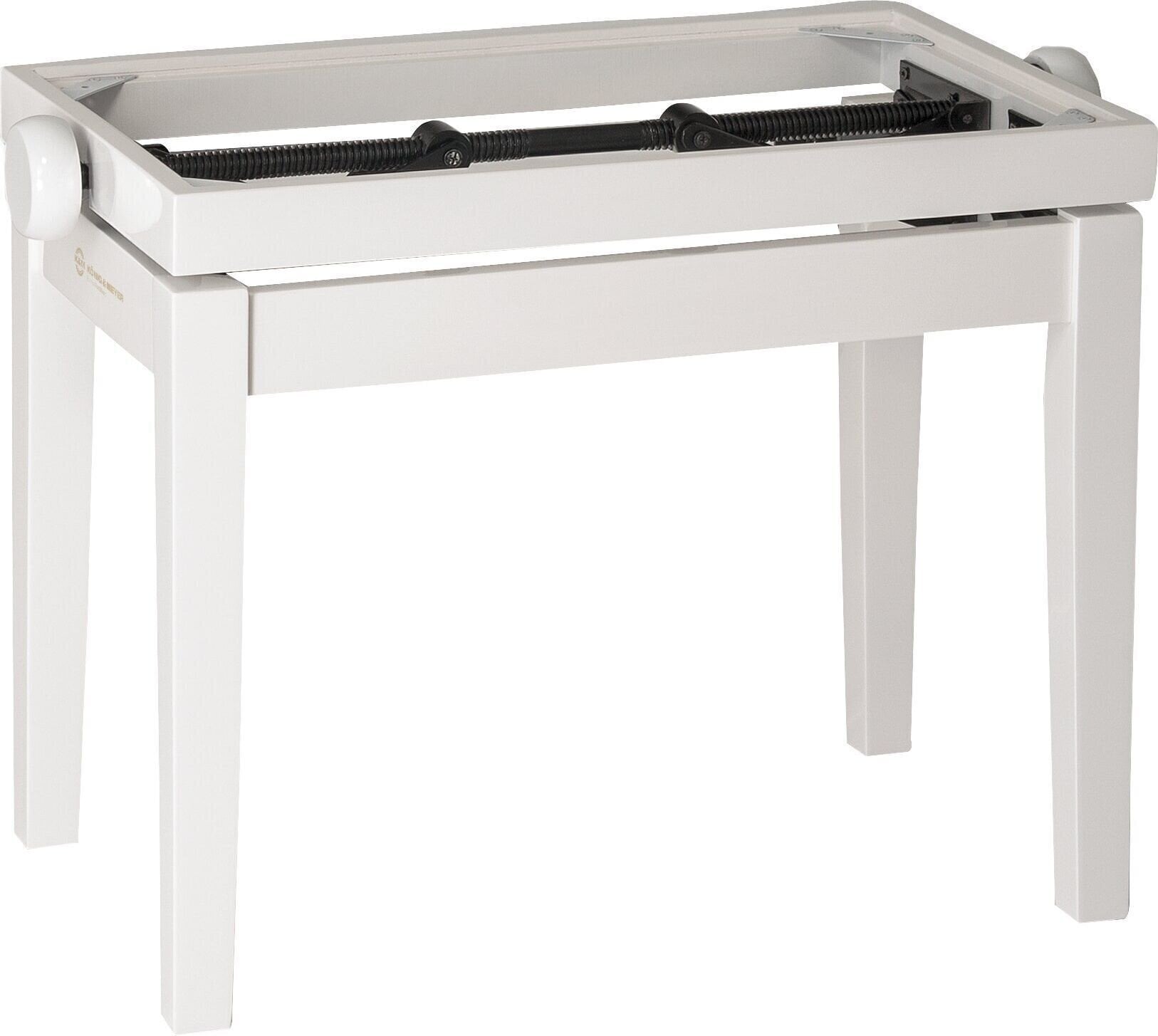 Scaun din lemn pentru pian Konig & Meyer 13711 Wooden Frame Scaun din lemn pentru pian White Gloss