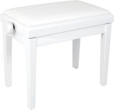 Дървена табуретка за пиано Grand HY-PJ023 Дървена табуретка за пиано White Gloss - 1