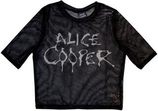 Maglietta Alice Cooper Dripping Logo Ladies Crop Top-Maglietta a maniche corte/Black/Corte