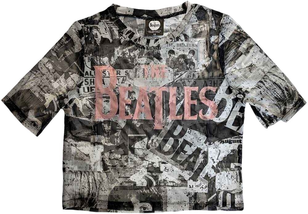 Tricou The Beatles All-Over-Print & Drop T Logo White L Damă Tricou