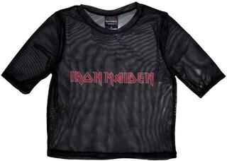 Košulja Iron Maiden Logo Ladies Crop Top-Majica kratkih rukava/Black/Kratki