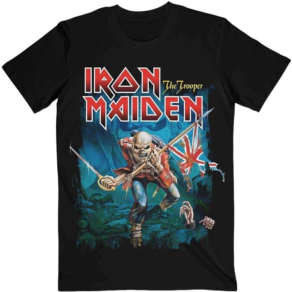Tricou Iron Maiden Trooper Eddie Large Eyes Black L Tricou
