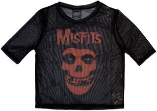 Риза Misfits Orange Logo & Skull Ladies Crop Top-Тениска с къс ръкав/Black/Къси