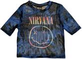 Nirvana Pastel Happy Face Blue XL De mujer Camiseta de manga corta