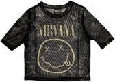 Nirvana Yellow Happy Face Black XL Ženske Majica