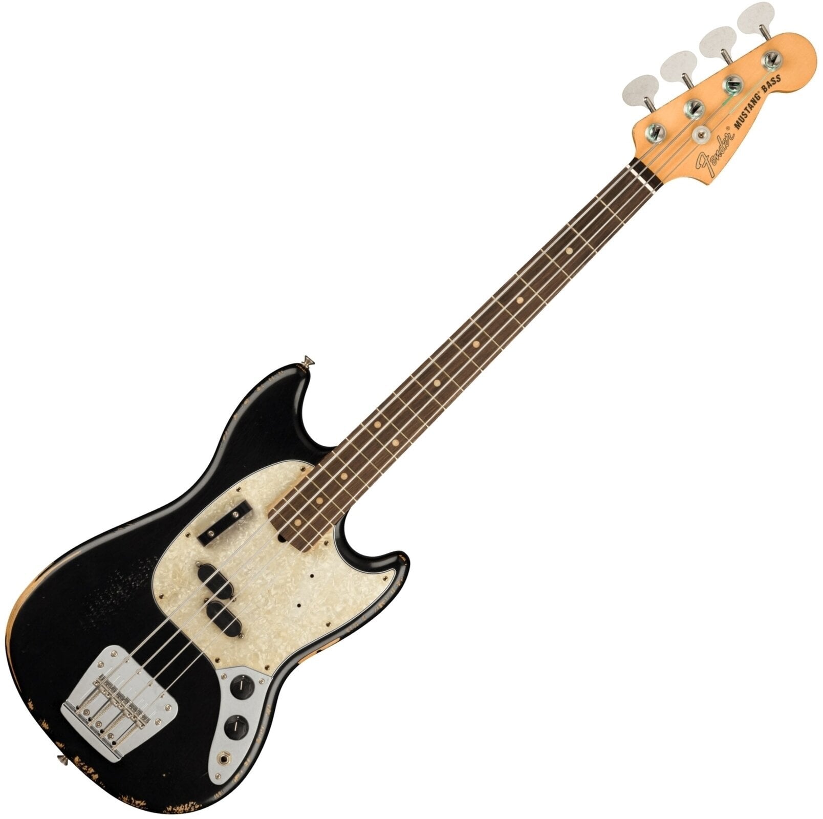 ベース Fender Road warm JMJ Mustang bass Black Fender JMJ Road Worn Mustang Bass RW Black Bas elektryczny