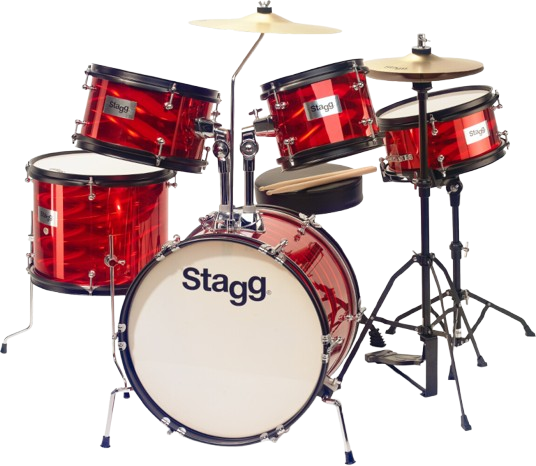 Detská bicia súprava Stagg TIM JR 5/16B RD Detská bicia súprava