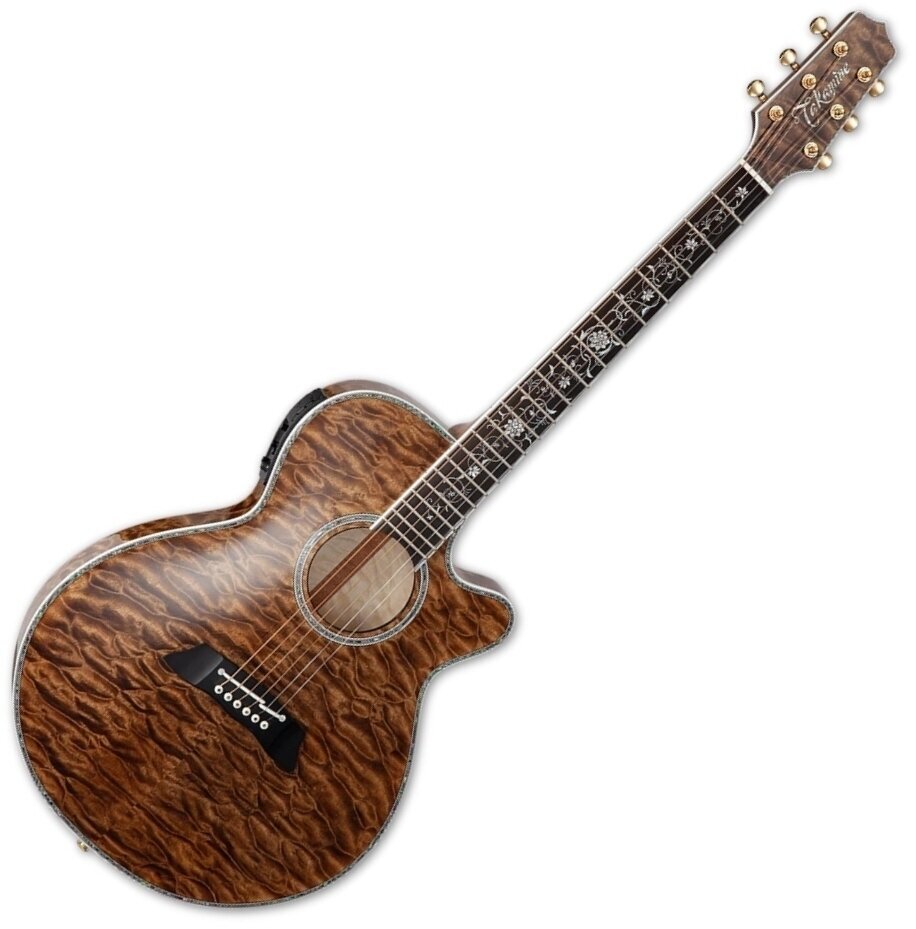 Jumbo elektro-akoestische gitaar Takamine TSP100 Vintage Tobacco Jumbo elektro-akoestische gitaar