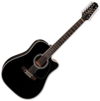 12 žičana elektroakustična gitara Takamine EF381DX Black 12 žičana elektroakustična gitara - 1