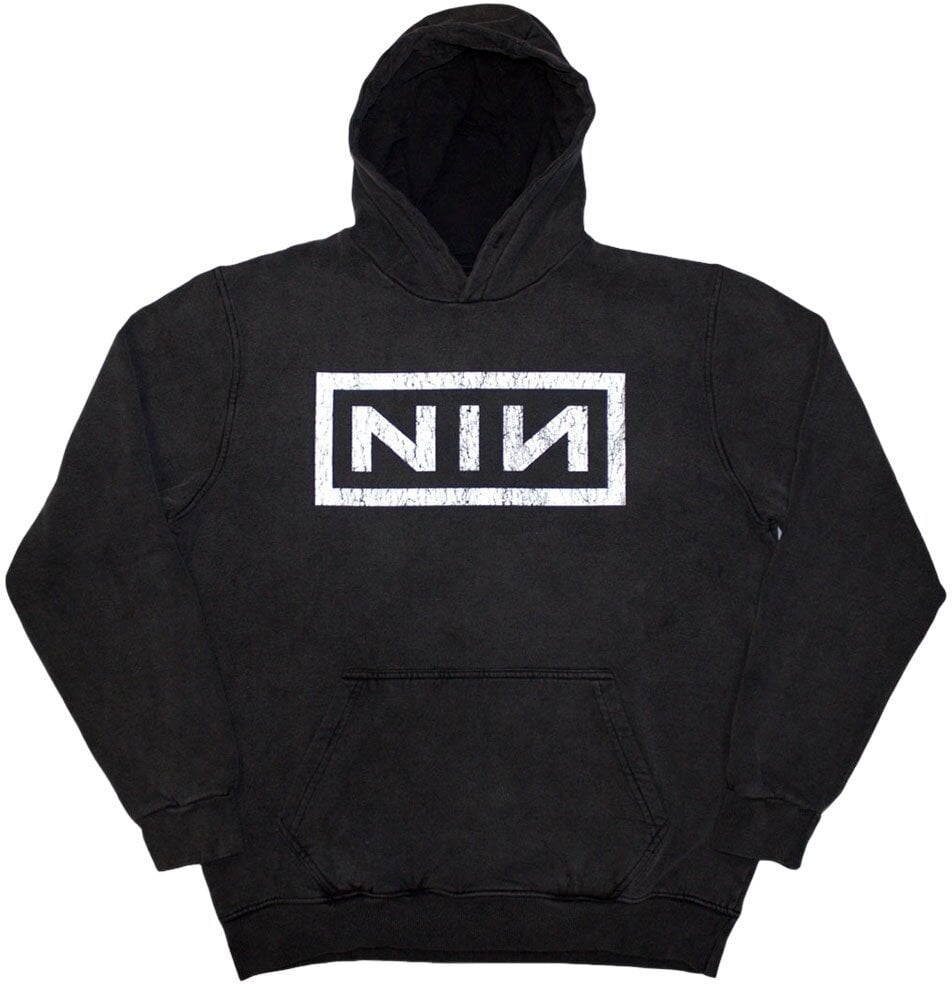 Дреха с качулка Nine Inch Nails Дреха с качулка Classic Logo Stone Wash Unisex Charcoal Grey S