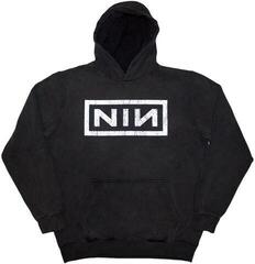 Hoodie Nine Inch Nails Hoodie Classic Logo Stone Wash Unisex Charcoal Grey XL