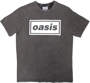 Košulja Oasis Košulja Decca Logo Stone Wash Unisex Charcoal Grey XL - 1