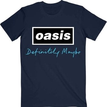 T-shirt Oasis Definitely Maybe Text Logo Navy Blue L T-shirt - 1