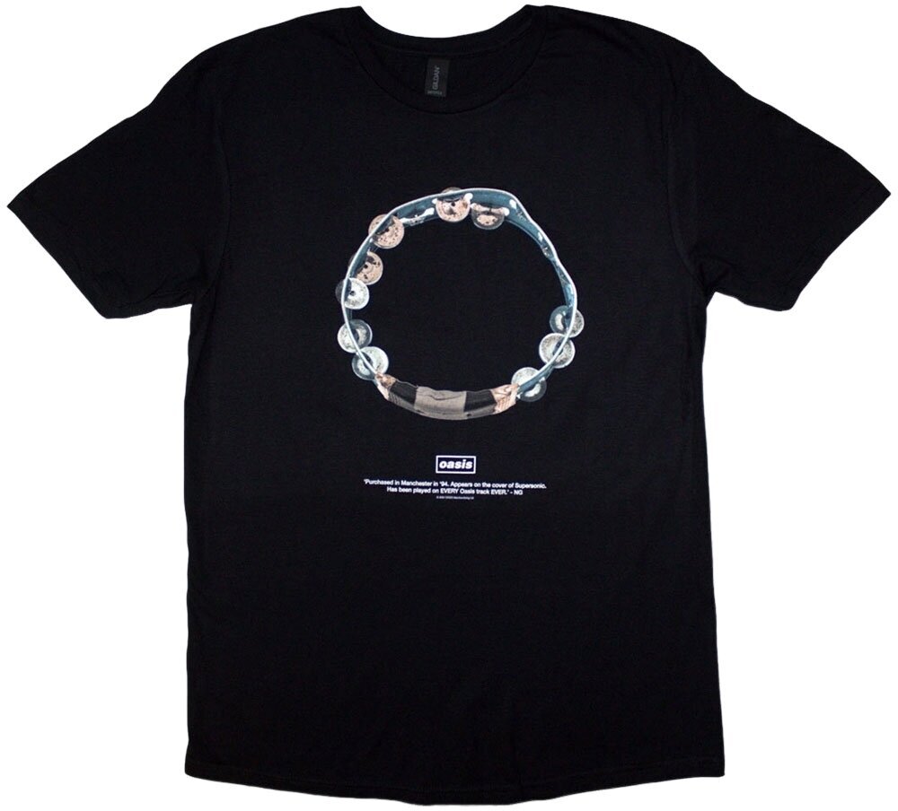 Oasis Tričko Definitely Maybe Tambourine Unisex Black M
