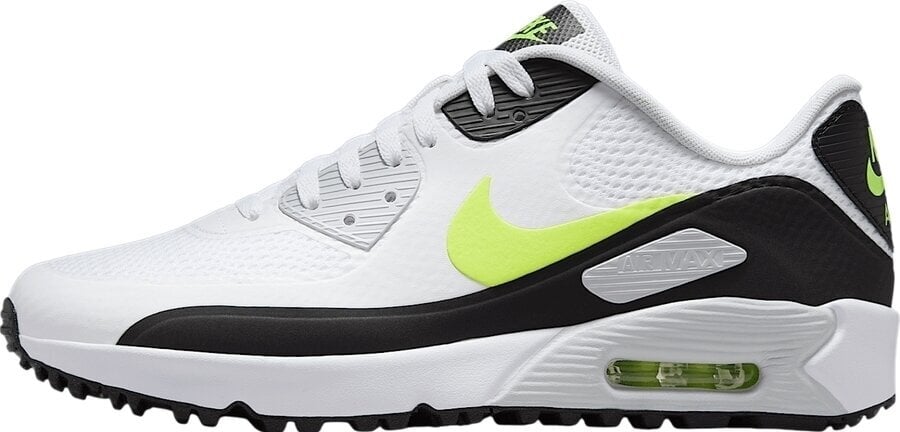 Nike Air Max 90 G Unisex Shoe White/Hot Lime 44,5 Pánské golfové boty