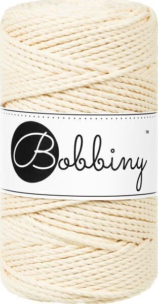 Kanap Bobbiny 3PLY Macramé Rope 3 mm 100 m Butter Yellow Kanap