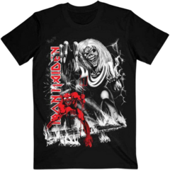 Camiseta de manga corta Iron Maiden Number Of The Beast Jumbo Unisex Black